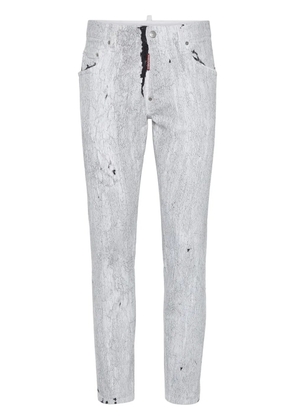 DSQUARED2 crinkled stretch-cotton jeans - White