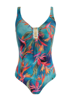 Lygia & Nanny Mirassol tropical-print swimsuit - Blue