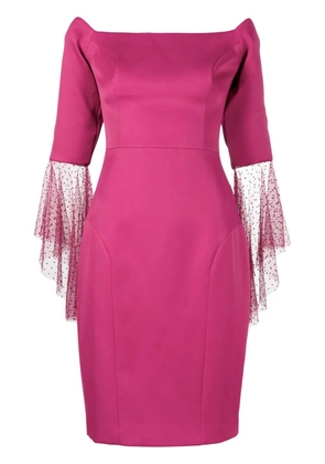 Lethicia Bronstein Anne tulle-sleeved dress - Pink