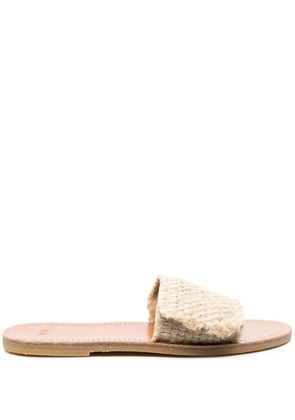 Nº21 woven jute flat sandals - Neutrals