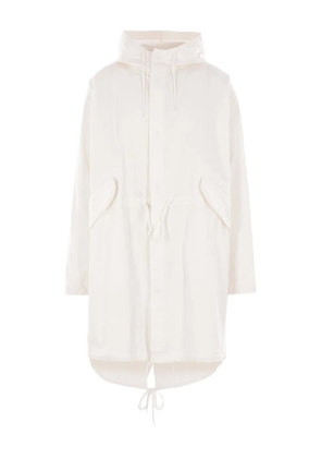 MM6 Maison Margiela drawstring hooded parka - White