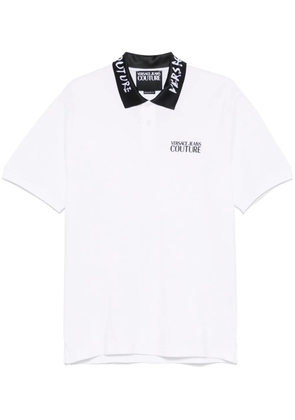 Versace Jeans Couture Logobrush-collar polo shirt - White