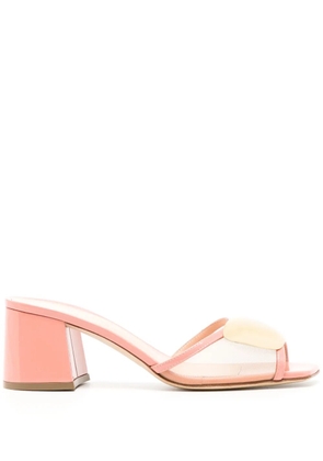 Rupert Sanderson rounded-plaque mid-heel sandals - Pink