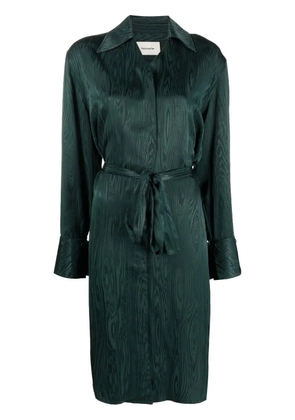 Holzweiler metallic-sheen shirt dress - Green