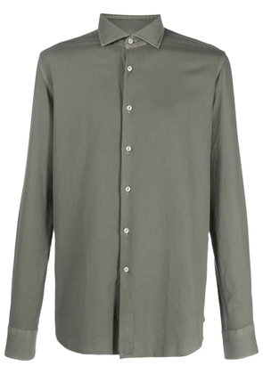 Xacus cutaway-collar cotton shirt - Green