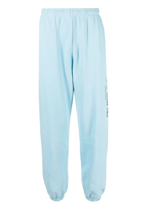 Sporty & Rich logo-print cotton track pants - Blue
