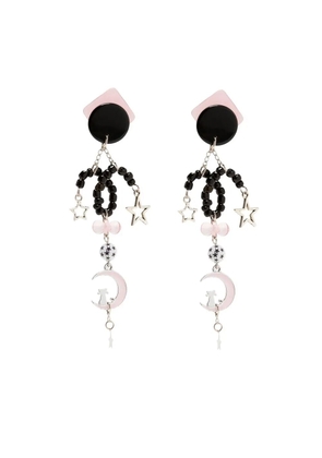 Amir Slama Bijoux moon pendant earrings - Black