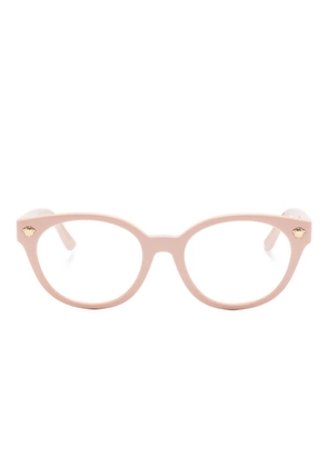 Versace Eyewear Medusa-embellished oval-frame glasses - Pink