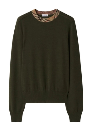 Burberry Vintage Check-trim jumper - Brown