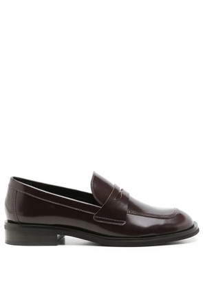 Sarah Chofakian Clarisse patent loafers - Brown