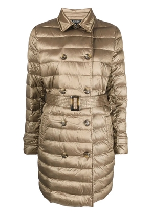 Lauren Ralph Lauren belted-waist padded coat - Gold