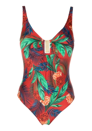Lygia & Nanny Mirassol botanical-print swimsuit - Red