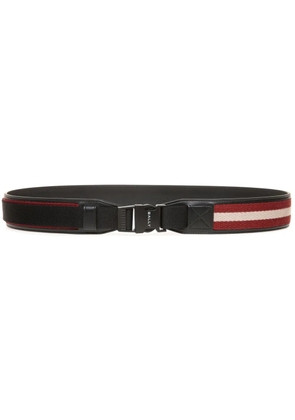 Bally Tobyn striped canvas belt - Black