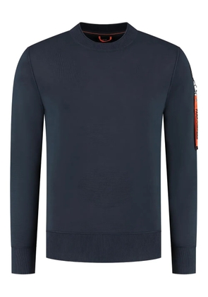 Parajumpers crew-neck logo-patch sweater - Blue