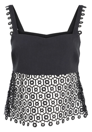 Simkhai Dorian eyelet-embellished sleeveless top - Black