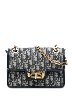 Christian Dior Pre-Owned 2018 Oblique Canvas CD Lock Chain Flap crossbody bag - Blue