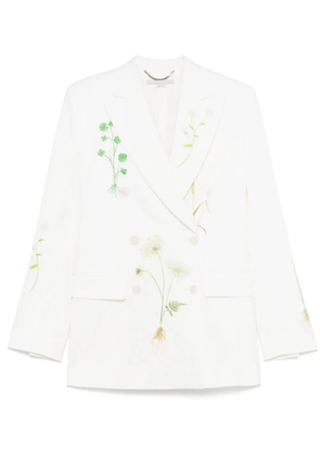Stella McCartney floral-embroidered blazer - Neutrals