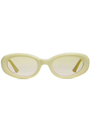 Gentle Monster tonal-design oval-frame sunglasses - White
