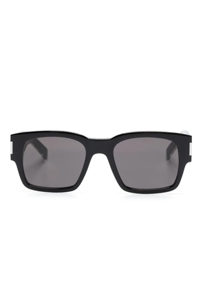 Saint Laurent Eyewear logo-plaque square-frame sunglasses - Black