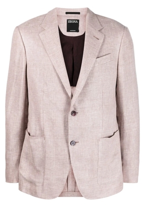 Zegna tailored single-breasted blazer - Neutrals