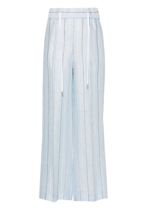 Peserico striped linen trousers - Blue