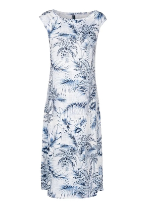 Lygia & Nanny palm-tree print midi dress - Blue