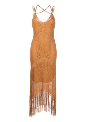 TWINSET knitted midi dress - Brown