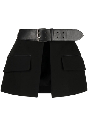 Dice Kayek High-waisted peplum belt skirt - Black