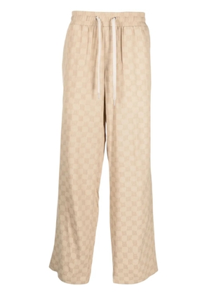 MISBHV logo-print wide-leg trousers - Neutrals