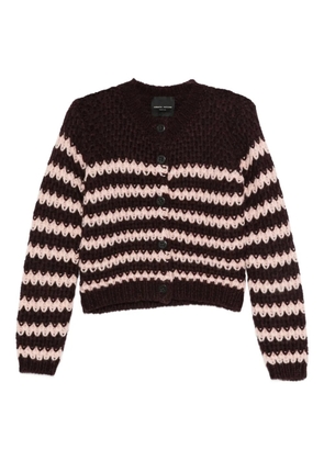 Roberto Collina striped button-up cardigan - Red