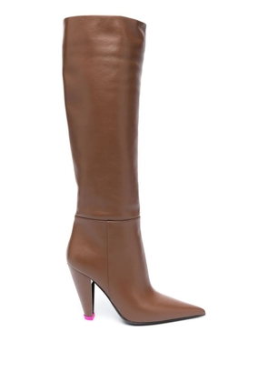 3juin 105mm leather knee-length boots - Brown