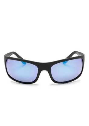 Maui Jim mirrored rectangle-frame sunglasses - Black