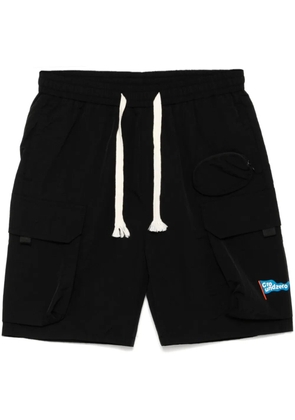 Ground Zero logo-print cargo shorts - Black