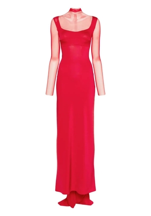 Atu Body Couture semi-sheer gown - Red