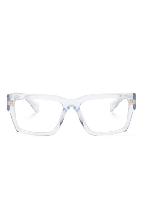 Miu Miu Eyewear logo-plaque square-frame glasses - Neutrals