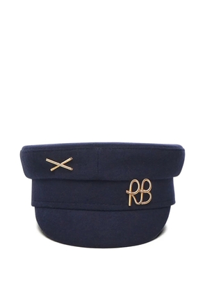 Ruslan Baginskiy cross logo baker boy hat - Blue