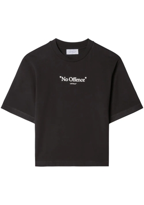 Off-White slogan-print cotton T-shirt - Black