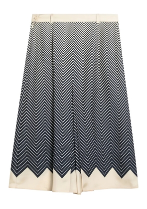 Valentino Garavani pleated silk midi skirt - White