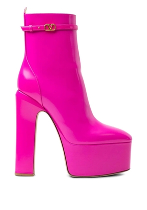 Valentino Garavani 160mm platform buckle boots - Pink