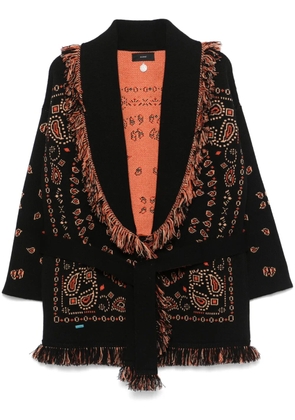 Alanui bandana-jacquard cardigan - Black