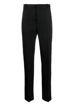 Alexander McQueen satin-trimmed tailored trousers - Black