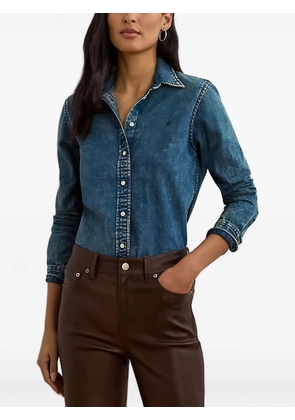 Lauren Ralph Lauren embroidered denim shirt - Blue