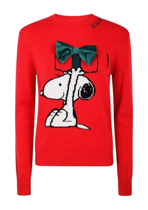 MC2 Saint Barth x Peanuts bow patch sweater - Red