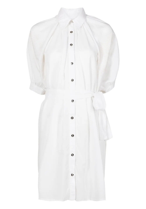 Amir Slama tied-waist shirt dress - White