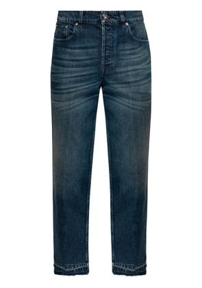 Lanvin logo-patch cotton jeans - Blue