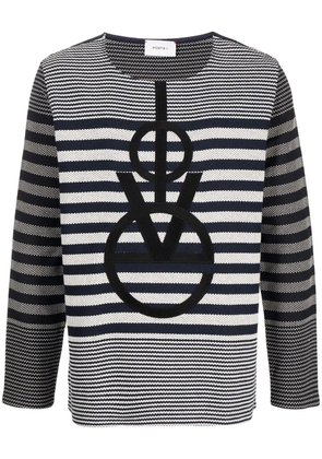 Ports V logo-embroidered striped T-shirt - Blue