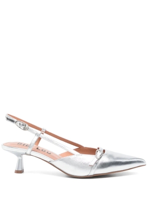 Bibi Lou 45mm Patty slingback pumps - Silver
