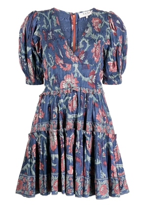 Sea Rory puff-sleeve minidress - Blue