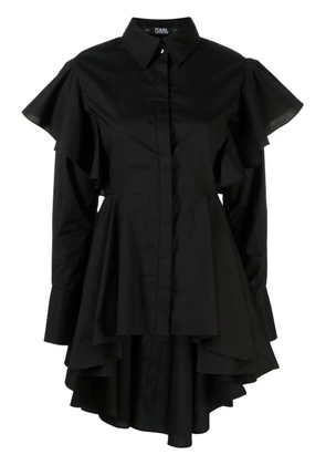 Karl Lagerfeld ruffle-detail shirt - Black