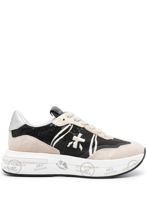 Premiata Cassie sequin-embellished sneakers - Black